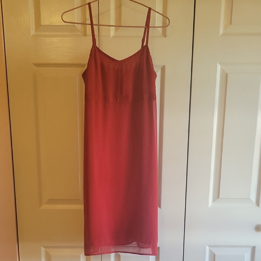 Vintage Express Red Slip Dress